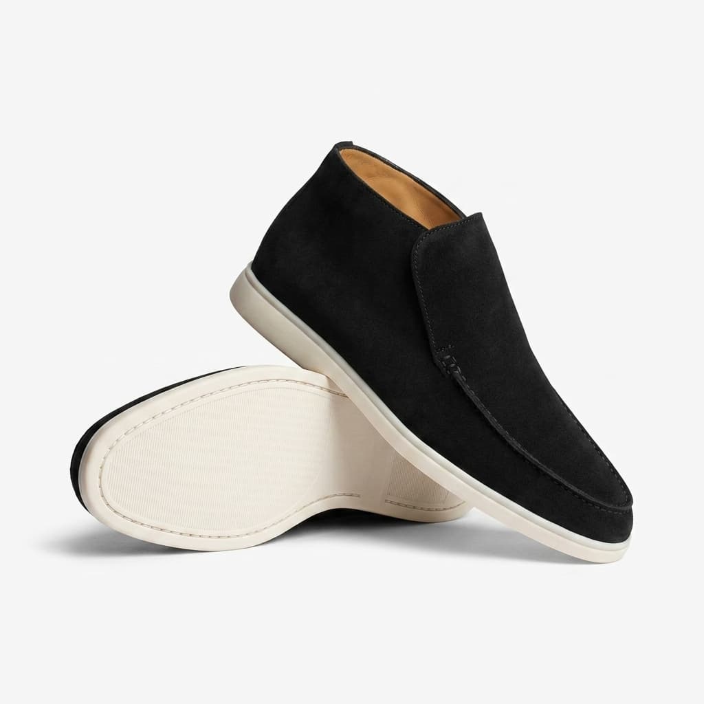 Mocasines de ante hombre — zapatos slip-on ligeros — estilo casual diario